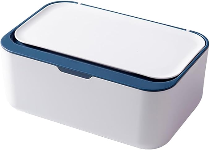 Refillable Wet Wipes Dispenser For Babies & Adults – One-Handed Operation, Freshness-Locking Design, Wet Toilet Paper Box For Home, Office, Kitchen & Bathroom(Blue)