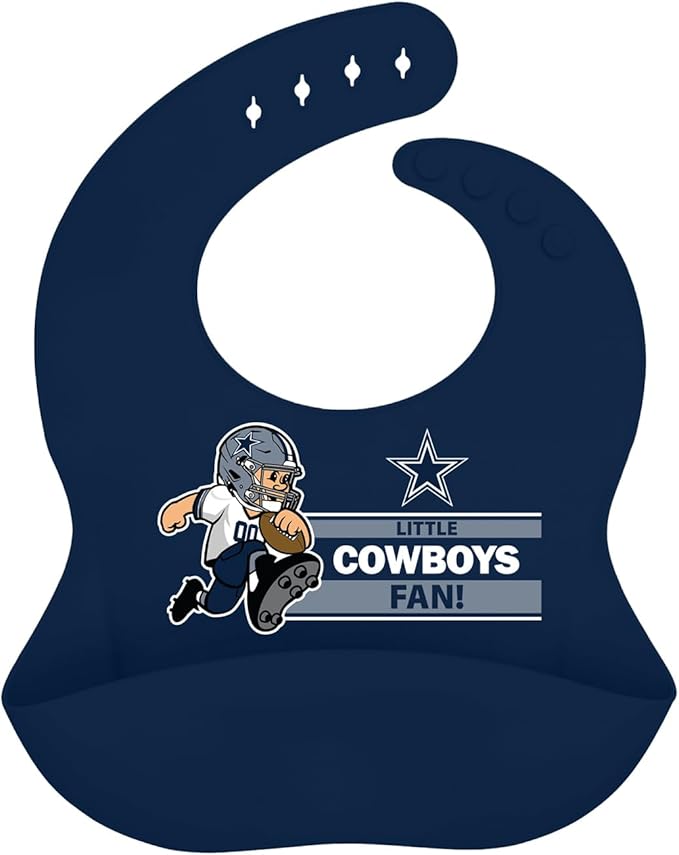 Baby Fanatic NFL Silicone Bib - Premium Quality, Educational, and Fun Activity for Kids and Families