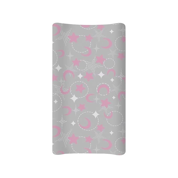 Star Moon Baby Girls Changing Pad Covers Cute Changing Table Cover for Baby Boys Soft Breathable Change Pad Sheets Cover