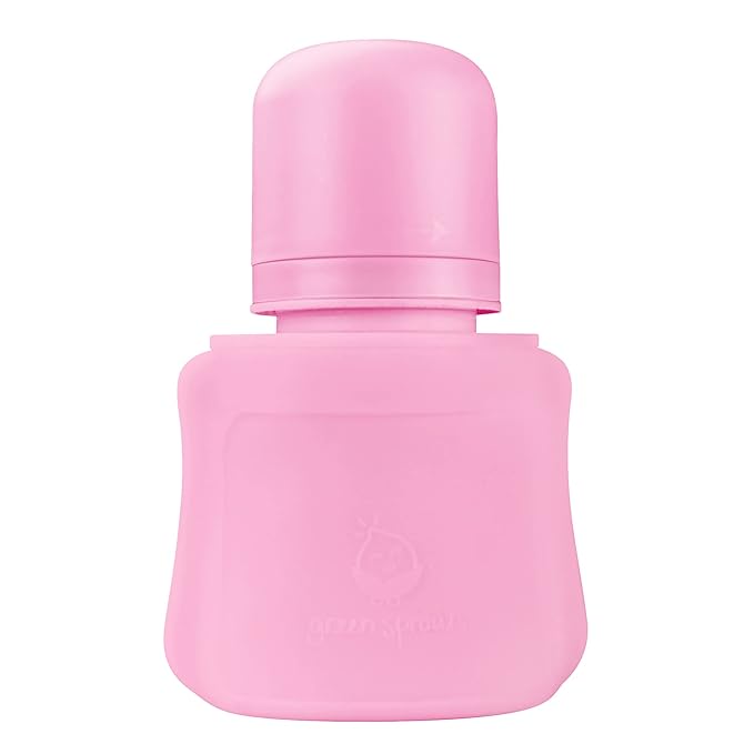Green Sprouts Sprout Ware Baby Pocket Made from Silicone and Plants (5 oz.), Non-Toxic Silicone Plant-Based Plastic Baby Pocket Without BPA, BPS, BPF, Pink