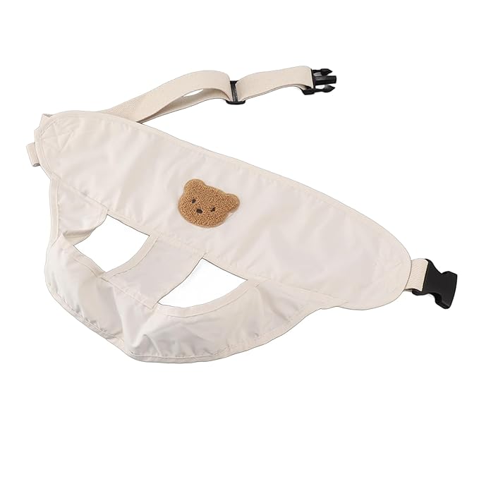 Baby Chair Harness,Soft Length Adjustable Breathable Baby Feeding Safety Seat Strap Portable Cute Harness Belt for Outdoor (Khaki)