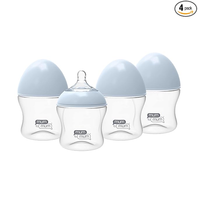 Anti Colic Baby Bottles 5oz with S Slow Flow Rate Nipples for 0-3 Months, 4 Pack, MM103A