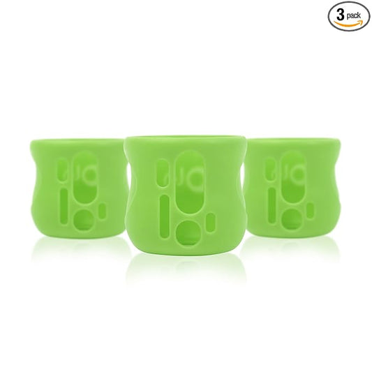 Olababy Silicone Sleeve for Avent Natural Glass Bottles (Pack of 3) (4 oz, Green)