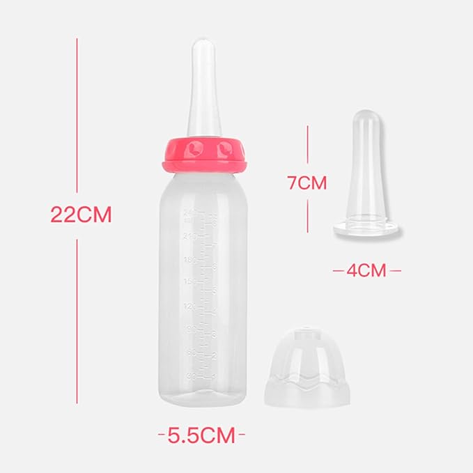 Adult Bottle with Big Sized Pacifier Set 8 oz (Pink)
