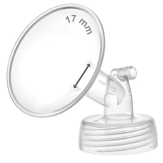 17mm Maymom Wide Neck Pump Part for Spectra S1/S2 Pumps; Incl Wide Mouth Flange; Not Original Spectra Flange; Replaces 16 mm Spectra Shield; Standard Flange