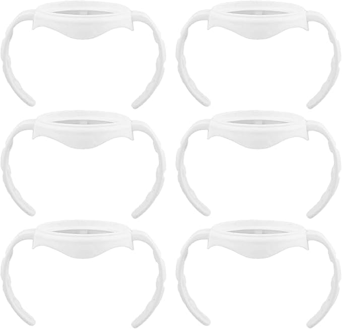 6 Pack Baby Bottle Handles for Evenflo Wide Neck 5oz & 9oz Baby Bottle, Ergonomic Non Slip Grip Easy Changing BPA Free Replacement Holder for Newborn Bottles