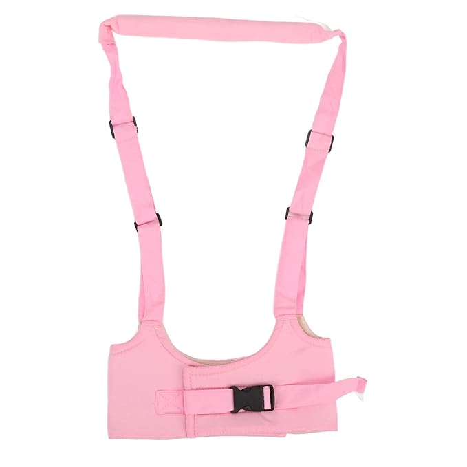 Baby Walking Harness, Absorbent Kids Walker Helper Skin Friendly Prevent Getting Lost Adjustable for Infant (Pink)