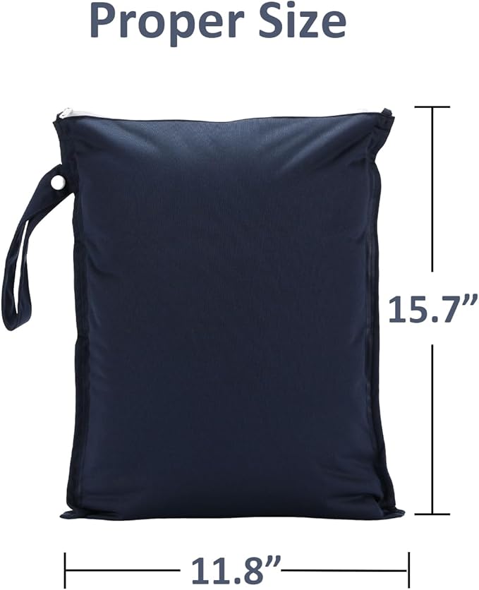 Waterproof Wet Dry Bag 2 Pack for Travel, Baby Cloth Diapers, Swimsuit, Pump Parts, Pool, Gym Clothes, Toiletry, Strap to Stroller, Daycare,Food Storage and Wet Clothes 2UP02