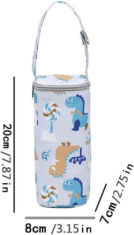 Thermal Insulated Bottle Bag for Newborn Toddler Baby Bottle Insulation Bag Hangable Cartoon Breastmilk Storage Tote Portable Milk Bottle Holder for Travel Outdoor