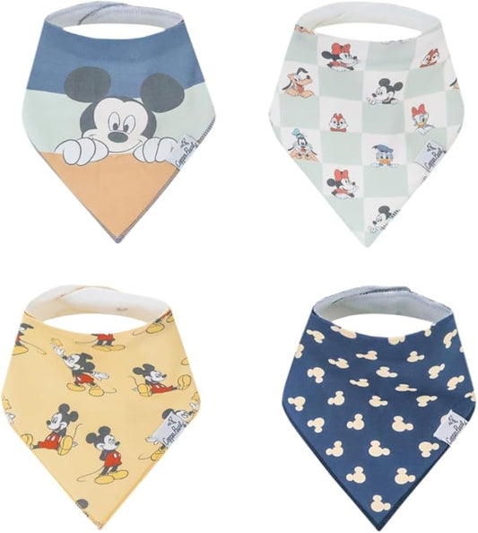 Copper Pearl - Disney Character Prints 4 Pack Baby Bibs Boy & Girl