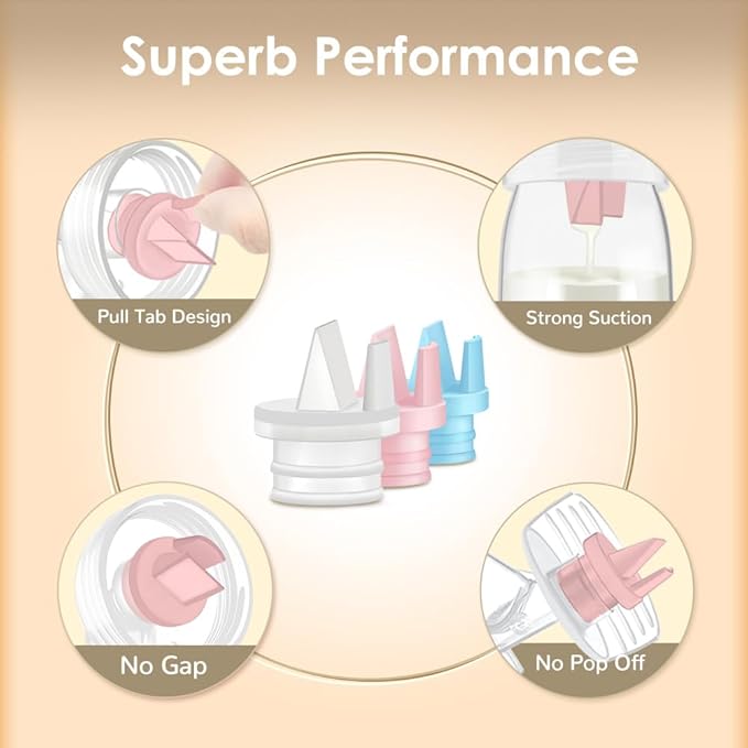Maymom Pump Part Compatible with Spectra/Ameda Luna Pumps, Syngery Gold; Incl Wide Mouth Flange 21 mm 2nd Gen. Pink Valve; Not Original Spectra Flange; Replaces Spectra S1 S2, Plus Shield, Accessories