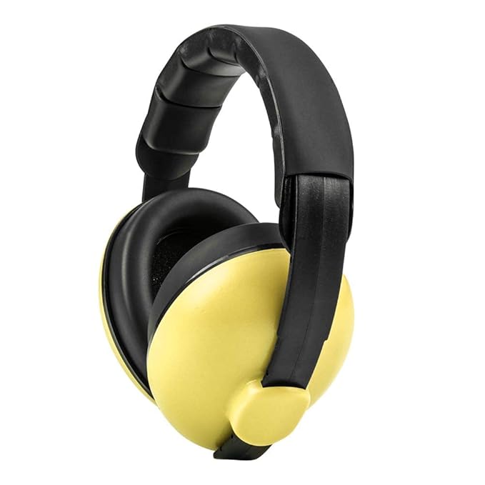 Noise Cancelling Headphones for Kids, Babies Ear Protection Earmuffs Noise Reduction for 0-3 Years Babies, Toddlers, Infant (Yellow)