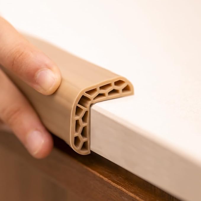 Honeycomb Wall Corner Guard Edge Protector, Made in Korea, Self-Adhesive Baby Proofing Bumper for Wall, Furniture, Cribs, Cabinets, Safety Edge Strips for Home & Office, 19.7 inch 4 Pack White