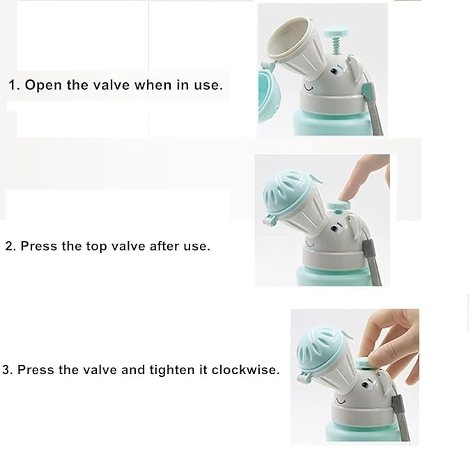 Kids Portable Travel Urinal 500ml for Toddler Boys Girls Pee Training Emergency Toilet Potty for Car Trip Outdoor Camping on the Road Park Beach Travel Essentials