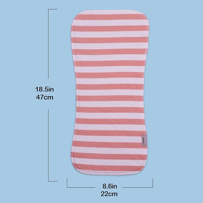 Maiwa 5 Pack Burp Cloths Baby Boy & Girl Soft Absorbent Burping Cloths for Babies, Newborn Spit Up Rags, Infant Towels, Unisex, Large 18.5" x 8.6" (Cloud)