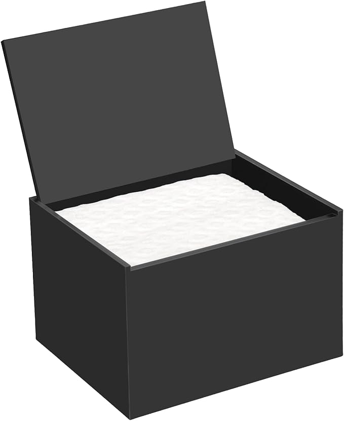 Dry Sweeping Cloths Pad Holder Container, Floor Mopping Storage Acrylic Box for Fabric Softener Sheets, Black