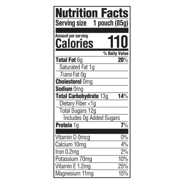 Happy Baby Organics Stage 2 Baby Food Pouches, Gluten Free, Vegan Snack, Nutty Blends, Apple & Walnut Butter, 3 Ounce (Pack of 12)