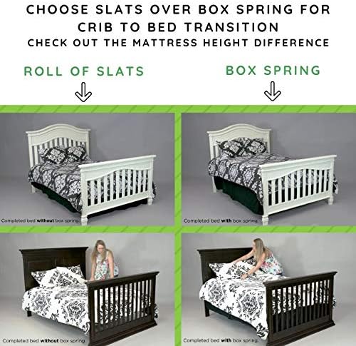 Full-Size Conversion Kit Bed Rails for Viv + Rae Convertible Cribs - Solid Wood Rail - Toddler and Adult Bed Rail for Full-Size Beds - Essential Nursery & Baby Furniture (Burnt Oak, Option 2)