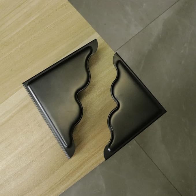 Metal Corner Protector - Set of 4 Black Box Corner Protectors for Edge Safety Guarding Cabinet, Furniture, Desk, and Case. Thickened Hardware for Enhanced Protection