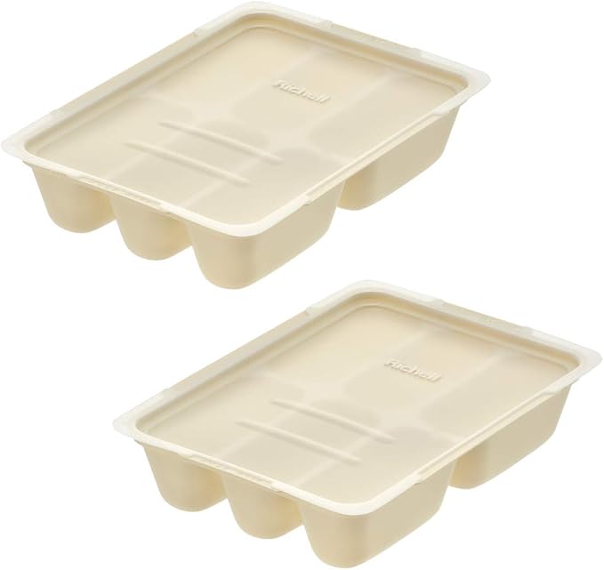 Richell Making Subdivided Freezing Pack, 50, Set of 2, Ivory