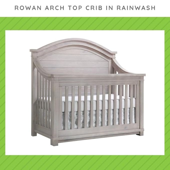 Full-Size Conversion Kit Bed Rails for Baby Appleseed and Eco-Chic Convertible Cribs - Solid Wood Rail - Toddler & Adult Bed Rail for Full-Size Beds - Nursery & Baby Furniture (Rainwash, Hook-On Kit)
