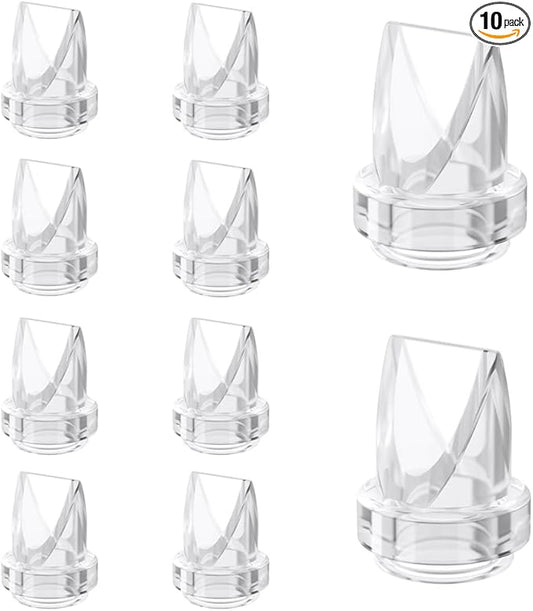 10PCS Duckbill Valves Compatible with eufy S1 Pro S1 E10, Lansinoh Discreet Duo, NCVI NICEGREEN Nuliie Zooawa S32 Breast Pump Parts S32 Breast Pump Replacement Acessories, for Lansinoh Pump Parts