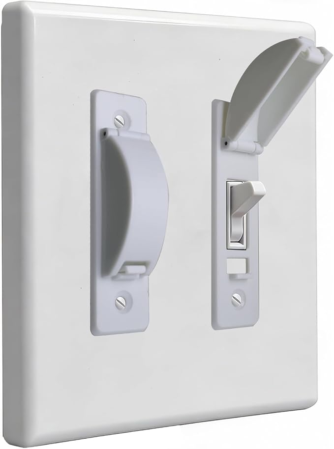Wall Switch Guard 2-Pack Childproof Light Switch Covers Prevent Accidental Toggling for Kids and Home Safety Fits Standard North American Toggle Switches (White)