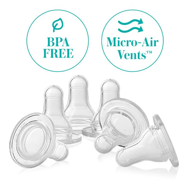 Evenflo Feeding Classic BPA-Free Silicone Medium Flow Nipples - 3 Months+, Clear 6 Count (Pack of 2)