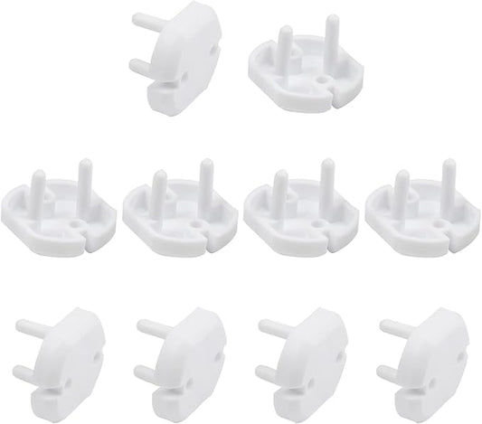 Heyiarbeit 30pcs Outlet Covers Child Proof Plug Cover Electrical Protector Safety Caps for Home Office Electrical Outlets Child Safety Socket Cover 2 Holes White