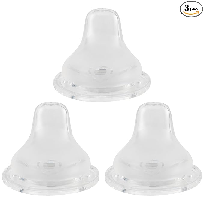 Sippy Cup Nipples for Mam Baby Bottles, Soft 100% Silicone Sippy Spout Nipples, Variable Flow, 6m+, 3 Count