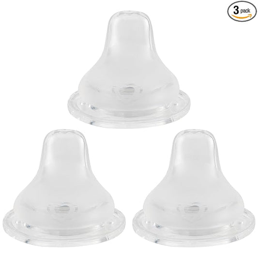 Sippy Cup Nipples for Mam Baby Bottles, Soft 100% Silicone Sippy Spout Nipples, Variable Flow, 6m+, 3 Count