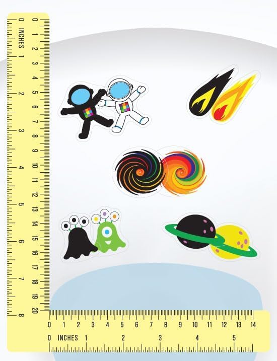 Color Change Target Stickers Space Edition with Sticker Applicator Tool for Easy Install. Aiming Stickers for Potty Training & Toilet Training. Change Color on Target Hit.