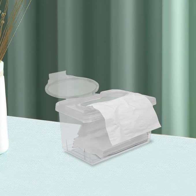 Alipis Baby Wipe Dispenser Box with Lid Refillable Plastic Wipe Holder for Nursery Bathroom Home Keeps Wipes Moist Clean Easy One-Handed Use