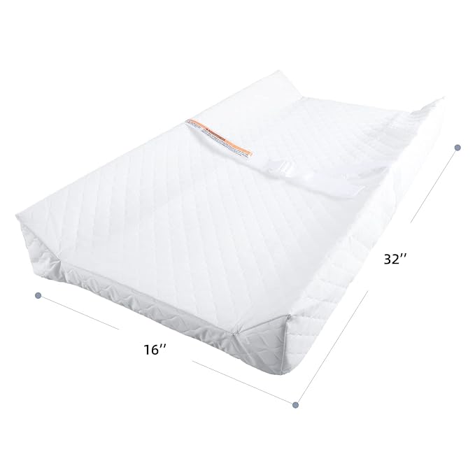 BBjixiang Baby Diaper Changing Table Pad with Waterproof Cover, Contour Changing Pad for Dresser Top 32”×16”