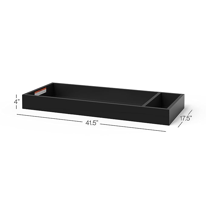 Child Craft Universal Changing Table Topper, Convert Dresser into a Changing Table Surface, Securely Attaches, Non-Toxic, Baby Safe Finish (Ebony)
