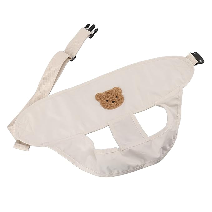 Baby Chair Harness,Soft Length Adjustable Breathable Baby Feeding Safety Seat Strap Portable Cute Harness Belt for Outdoor (Khaki)