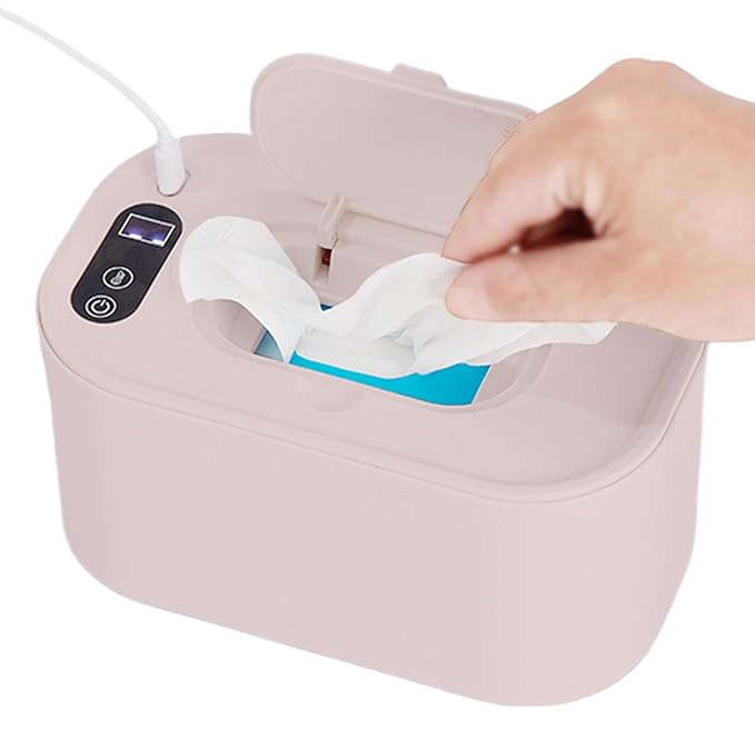 Wet Wipes Dispenser - Baby Wipe Warmer, Baby Portable Large Capacity Wipes Dispenser, Smart Temperature Control Large Capacity Wipe Warmer, Adjustable Wipe Heater Diaper Wipe Warmer for Wet Wipes