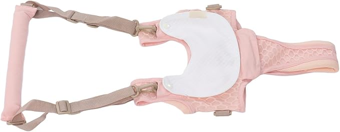 Baby Walking Harnesses, Lightweight Adjustable Detachable Crotch Pad Handheld Toddler Walk Assistant Belt Adjustable Standing Up and Walking Learning Helper for(Cherry Blossom Powder - Mesh Cloth)