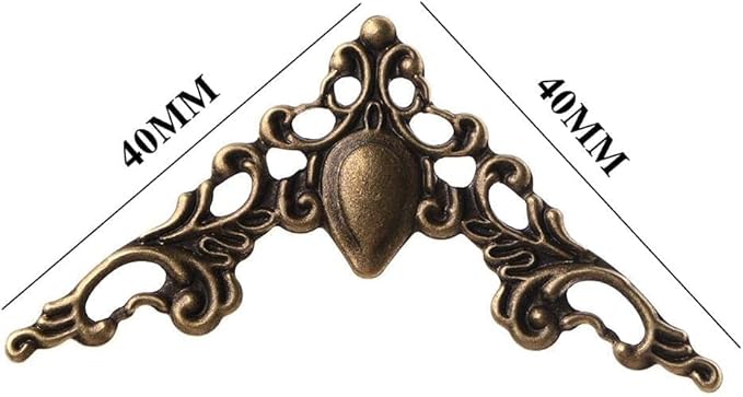 30 Pcs Antique Bronze Antique Edge Corner Decorative Protectors, Scrapbooking Albums Embellishment Photo Frame Jewelry Box Decorative Corner, Decorations, Edge and Corner Guards