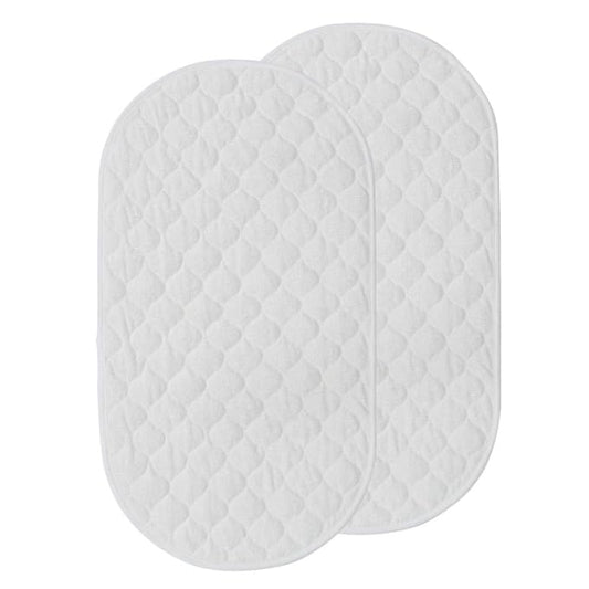 Thicker Waterproof Changing Pad Liners Cotton Changing Table Cover Liners 2 Count 13" X 27" (Elliptical White)