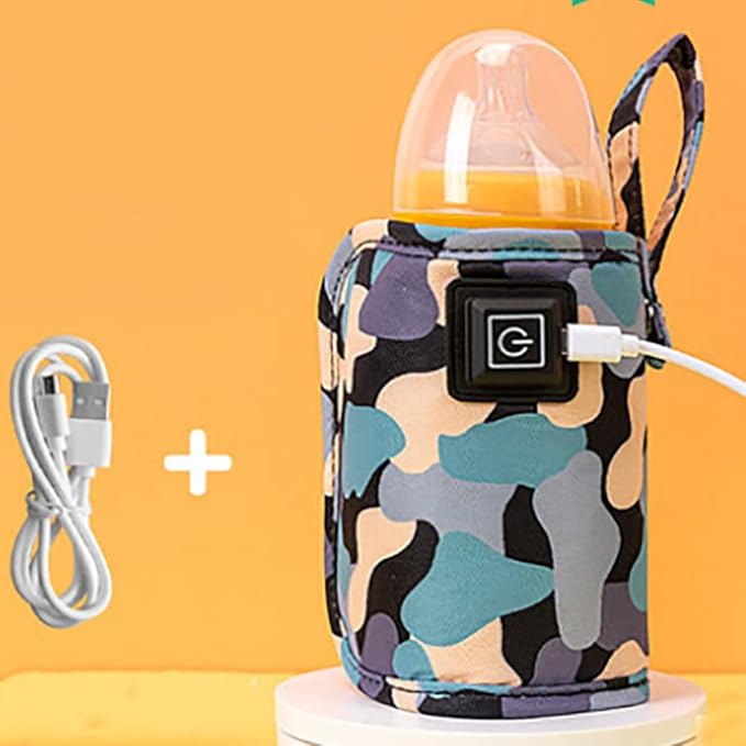 Universal USB Milk Water Warmer Portable Baby Nursing Bottle Heater Camouflage-