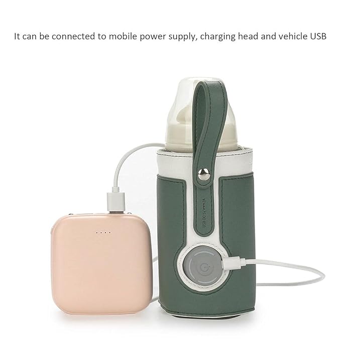RiToEasysports Portable Bottle Warmer Bag, USB Heating Cover with 3 Temp Settings, Small Milk Warmer for Home, Office, and Travel
