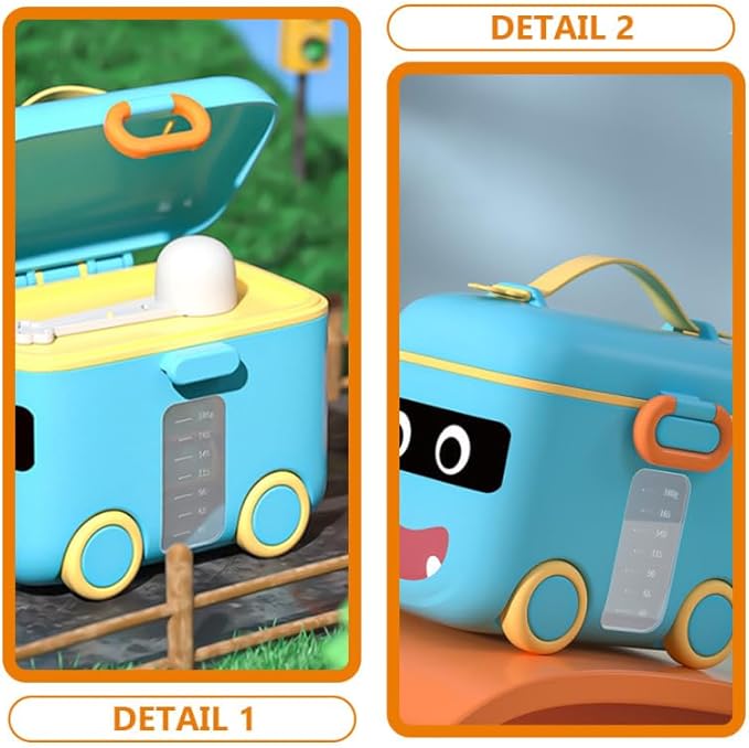 DECHOUS Baby Formula Dispenser Container Plastic Airtight Portable Milk Powder Dispenser On The Go with Scoop and Carry Handle for Travel Outdoor Activities, 180g