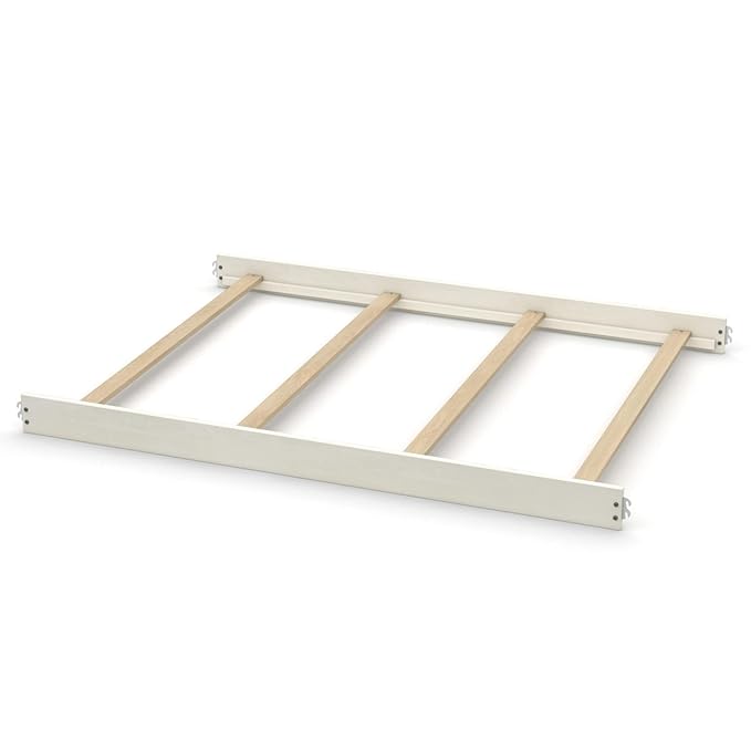 Full-Size Conversion Kit Bed Rails for Oxford, Soho, Ozlo & Avalon Baby Convertible Cribs - Solid Wood - Toddler & Adult Rail for Full-Size Bed - Nursery & Baby Furniture (Heirloom White, Hook-On Kit)