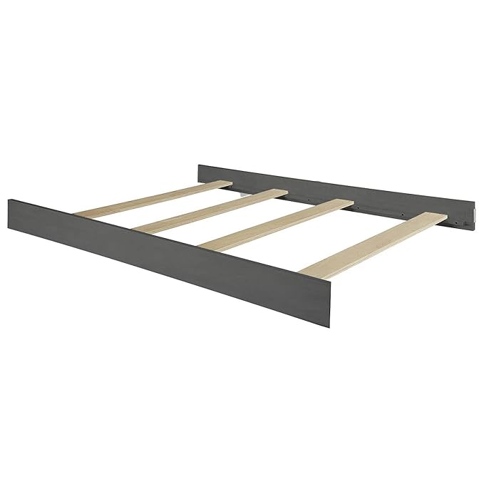 Full-Size Conversion Kit Bed Rails for Oxford, Soho, Ozlo & Avalon Baby Convertible Cribs - Solid Wood - Toddler and Adult Rail for Full-Size Bed - Nursery & Baby Furniture (Marble Gray, Hook-On Kit)