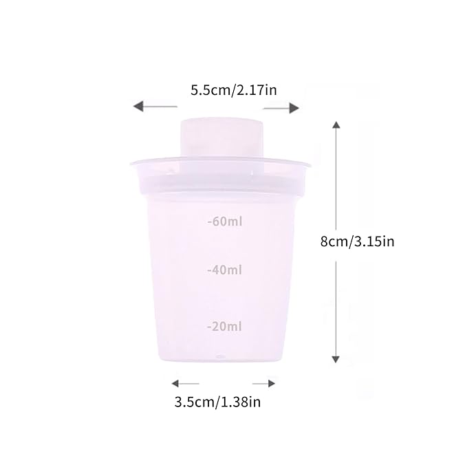 6Pcs Travel Ready Spill-Resistant Milk Dispenser Set Secure Lid Design Milk Box 60ml