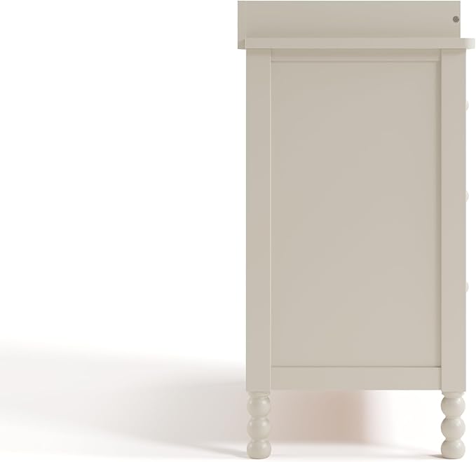 Storkcraft Rio 3 Drawer Chest with Changing Topper (Frosted Oat) – GREENGUARD Gold Certified, Premium Wood Dresser for Baby & Kids Bedroom, Safety Interlocking Drawers, Pre-Installed Tracks