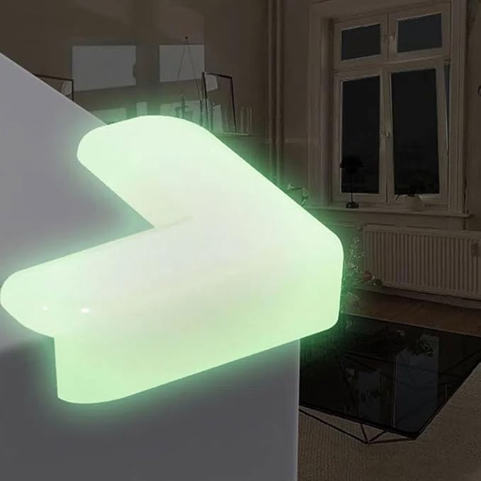 Toddmomy Luminous Corner Protectors Baby Safety Transparent Table Edge Guards Night Glow Childproof Anti-Collision Furniture Corner Guards for Kids 12 Pack 1.57X1.57X0.59In