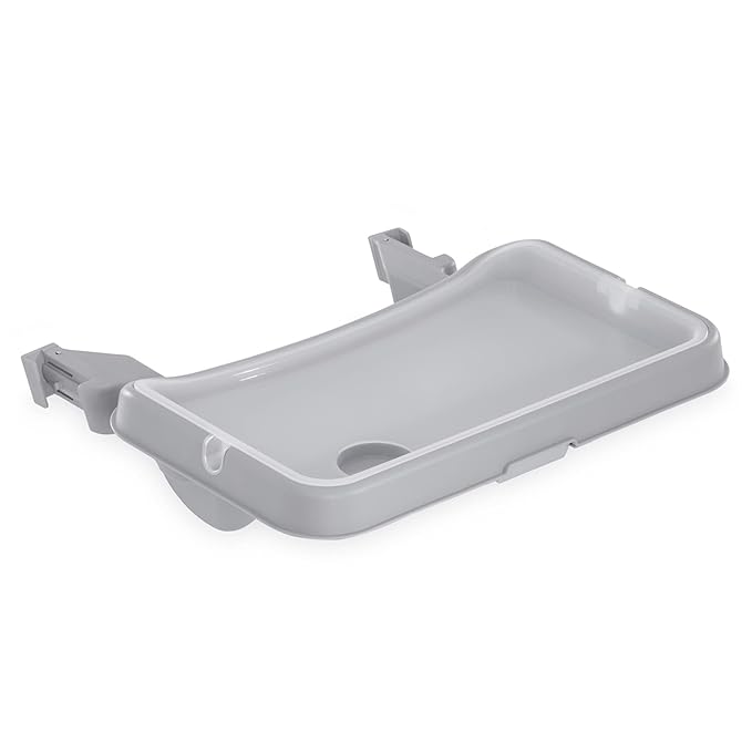 hauck Alpha Removable Non Slip High Chair Table Tray with Adjustable Depth, Compatible with Wooden Grow-Along Alpha+ and Beta+, Accessory Only, Grey,