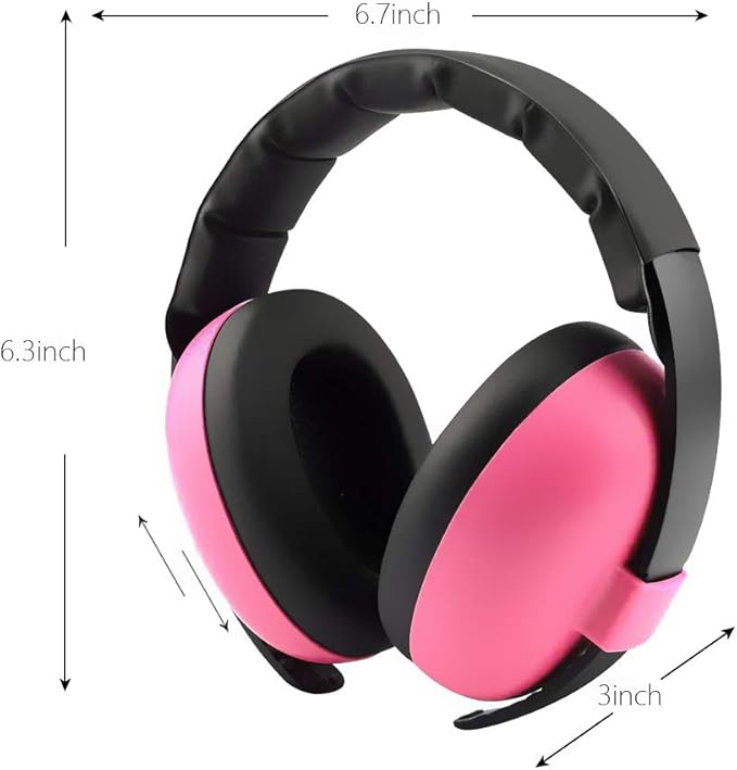 Solar-Power Baby Noise Cancelling Headphones, Ear Protection Earmuffs for 0-3 Years Kids